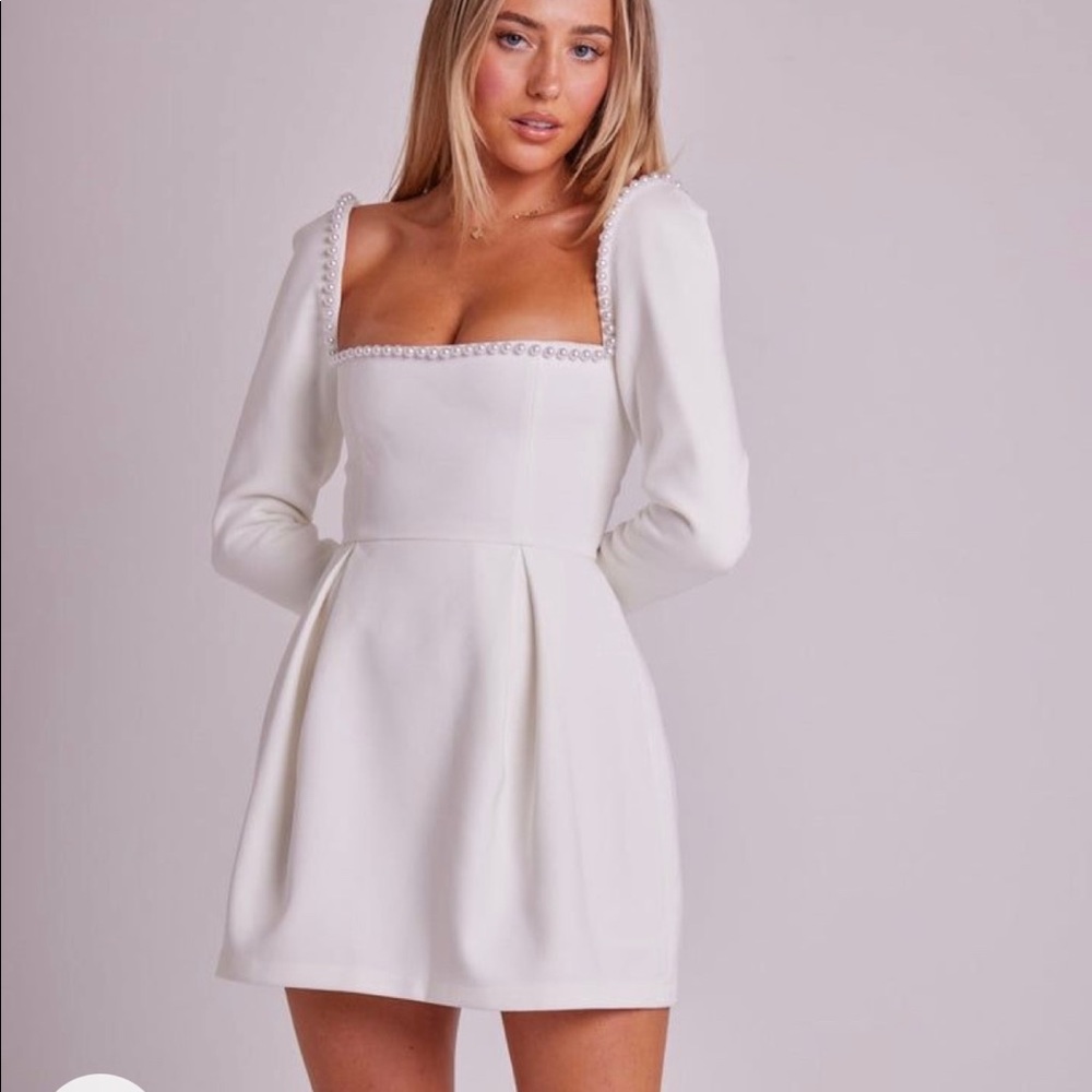 OddMuse white pearl dress